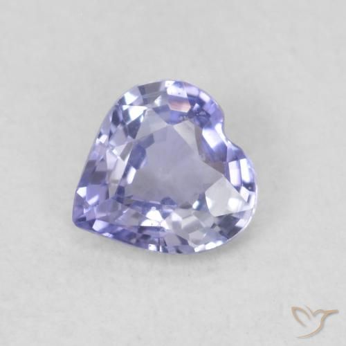0.30ct 天然 浅蓝色 蓝宝石, 心形, VS