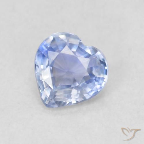 0.34ct 天然 淡蓝色 蓝宝石, 心形, VVS-VS