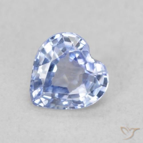 0.38ct 天然 淡蓝色 蓝宝石, 心形, VVS-VS