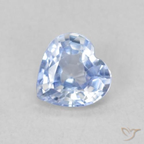 0.37ct 天然 淡蓝色 蓝宝石, 心形, VVS-VS