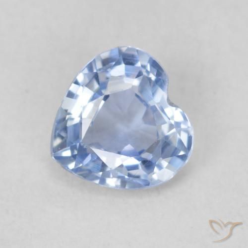0.42ct 天然 淡紫蓝色 蓝宝石, 心形, VVS-VS