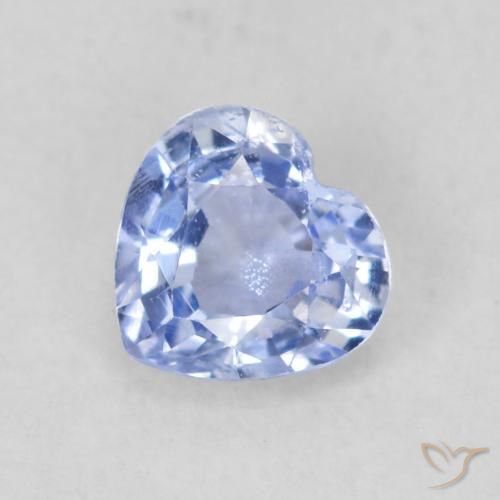 0.43ct 天然 淡蓝色 蓝宝石, 心形, VS