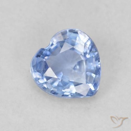 0.40ct 天然 淡紫蓝色 蓝宝石, 心形, VS