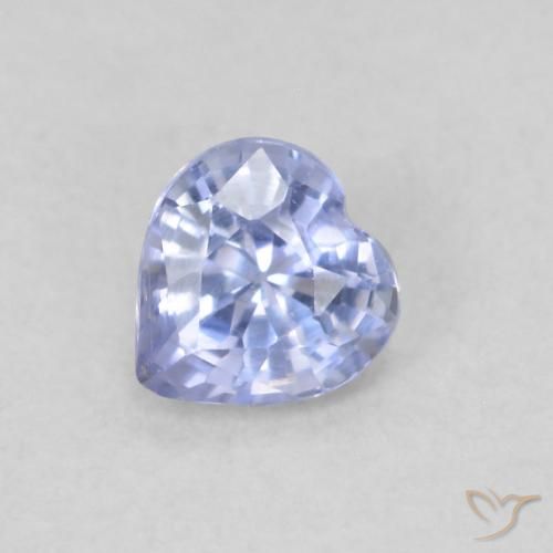 0.33ct 天然 浅蓝色 蓝宝石, 心形, VVS-VS