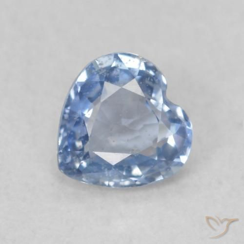 0.42ct 天然 淡蓝色 蓝宝石, 心形, VS