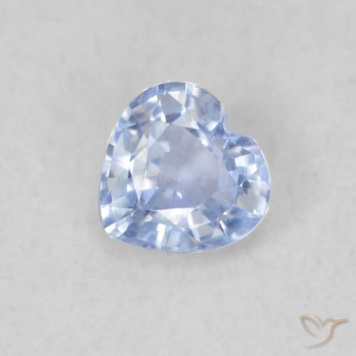 0.30ct 天然 浅紫蓝色 蓝宝石, 心形, VS