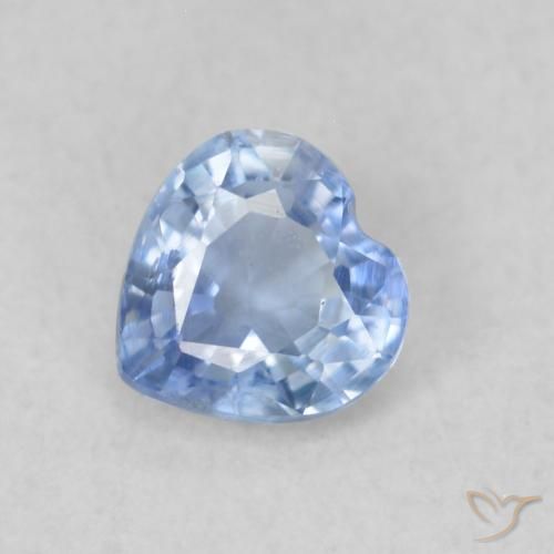 0.38ct 天然 淡蓝色 蓝宝石, 心形, VS