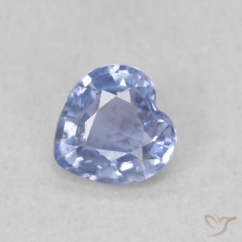 0.34ct 天然 浅紫蓝色 蓝宝石, 心形, VS