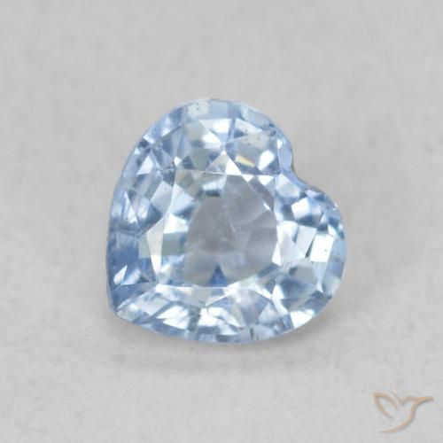 0.45ct 天然 淡蓝色 蓝宝石, 心形, VS