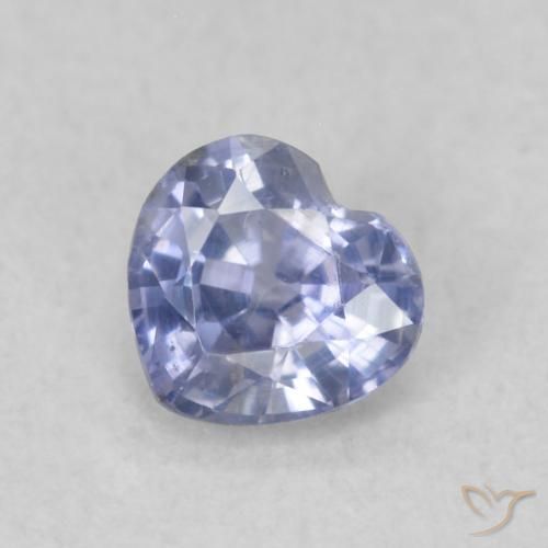 0.42ct 天然 浅蓝色 蓝宝石, 心形, VS