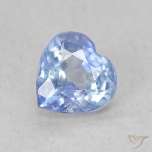 0.51ct 天然 淡蓝色 蓝宝石, 心形, VS