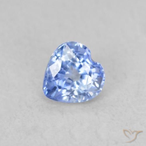 0.39ct 天然 浅紫蓝色 蓝宝石, 心形, VS
