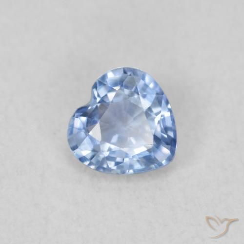 0.36ct 天然 浅紫蓝色 蓝宝石, 心形, VVS-VS