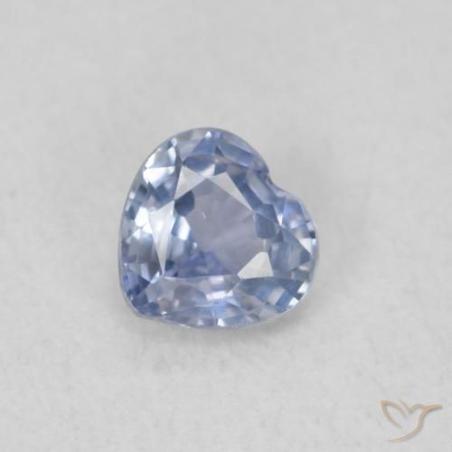 0.39ct 天然 淡紫蓝色 蓝宝石, 心形, VVS-VS
