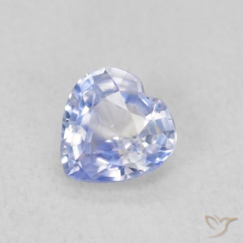 0.48ct 天然 淡蓝色 蓝宝石, 心形, VS