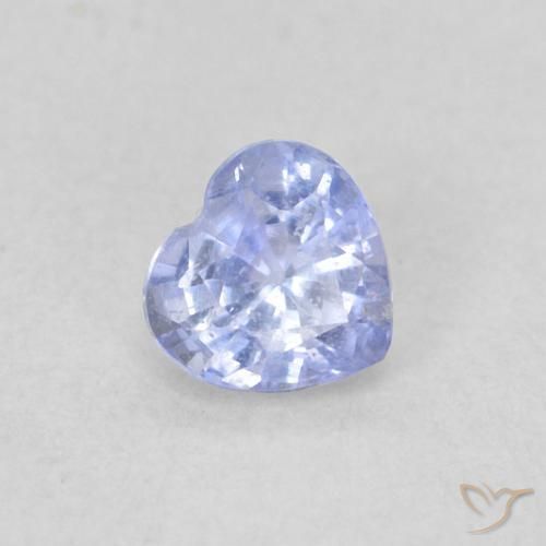 0.30ct 天然 浅紫蓝色 蓝宝石, 心形, VS