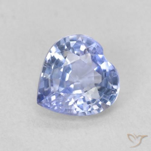 0.43ct 天然 淡紫蓝色 蓝宝石, 心形, VS