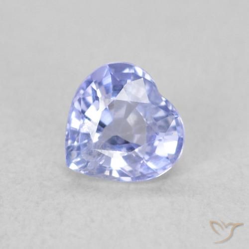 0.36ct 天然 浅蓝色 蓝宝石, 心形, VS
