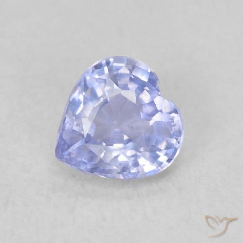 0.39ct 天然 浅蓝色 蓝宝石, 心形, VS