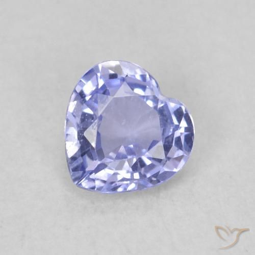 0.34ct 天然 浅蓝色 蓝宝石, 心形, VS
