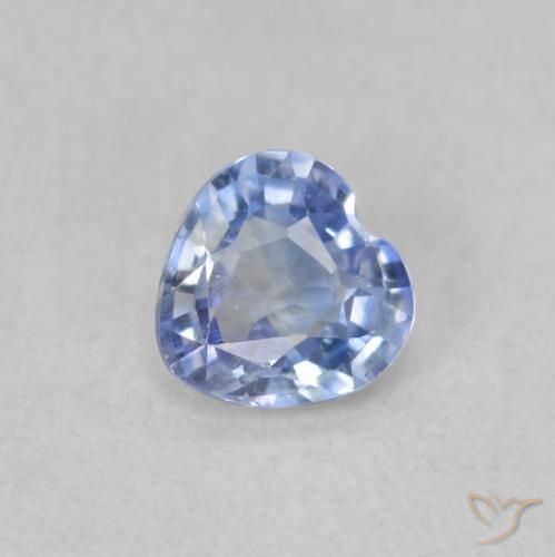 0.41ct 天然 淡蓝色 蓝宝石, 心形, VS