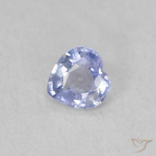 0.25ct 天然 淡蓝色 蓝宝石, 心形, VS