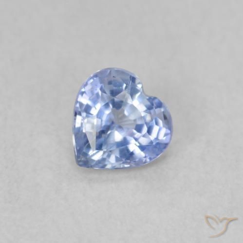 0.34ct 天然 淡蓝色 蓝宝石, 心形, VS