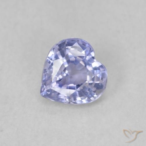 0.44ct 天然 浅蓝色 蓝宝石, 心形, VS
