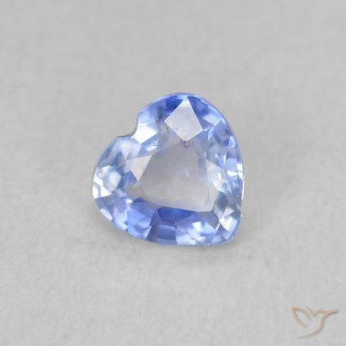 0.35ct 天然 淡蓝色 蓝宝石, 心形, VS