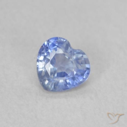 0.36ct 天然 淡蓝色 蓝宝石, 心形, VS
