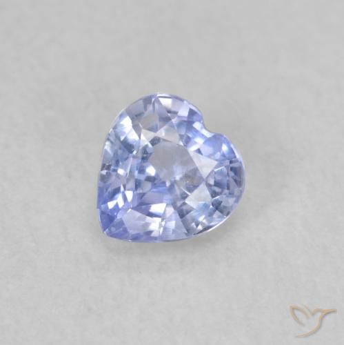 0.38ct 天然 淡蓝色 蓝宝石, 心形, VS