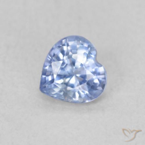 0.36ct 天然 淡蓝色 蓝宝石, 心形, VVS-VS