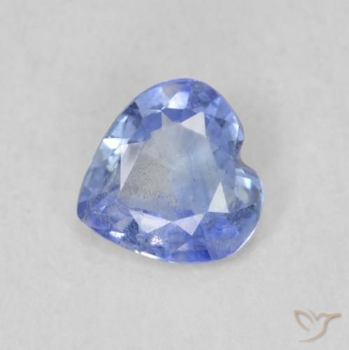 0.32ct 天然 淡蓝色 蓝宝石, 心形, VS