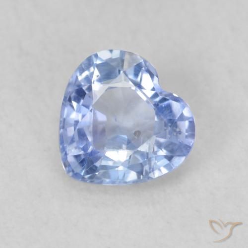 0.49ct 天然 淡蓝色 蓝宝石, 心形, VS
