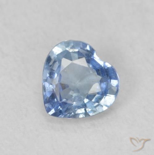 0.38ct 天然 淡蓝色 蓝宝石, 心形, VS
