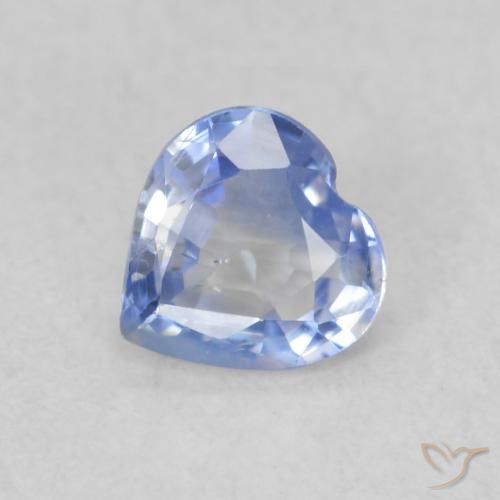 0.38ct 天然 淡蓝色 蓝宝石, 心形, VS