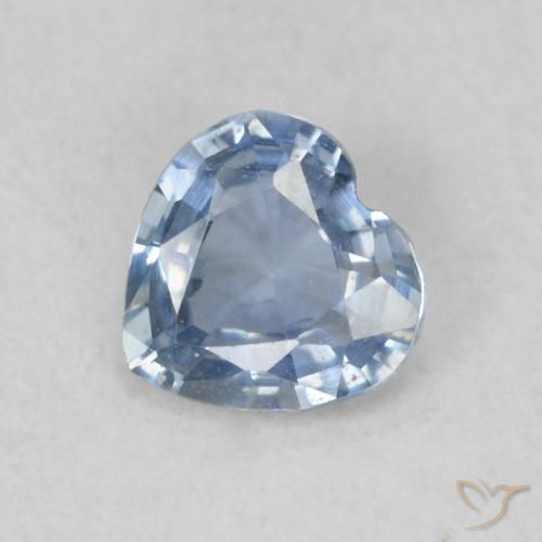 0.44ct 天然 浅蓝色 蓝宝石, 心形, VS