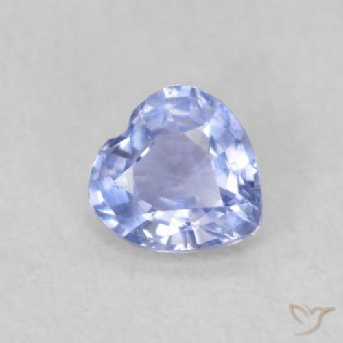 0.35ct 天然 浅蓝色 蓝宝石, 心形, VVS-VS