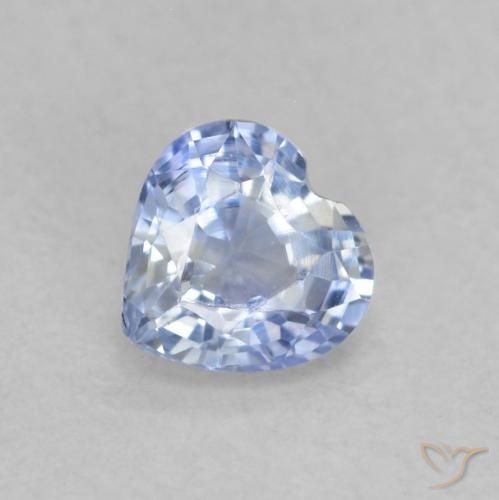 0.44ct 天然 淡蓝色 蓝宝石, 心形, VVS-VS