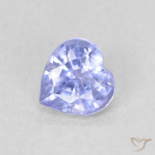 0.38ct 天然 浅蓝色 蓝宝石, 心形, VVS-VS
