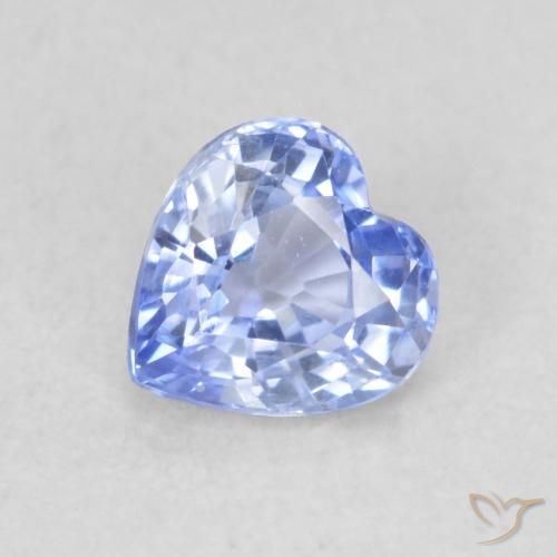 0.47ct 天然 淡蓝色 蓝宝石, 心形, VVS-VS