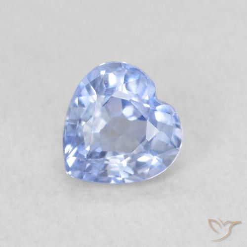 0.35ct 天然 淡蓝色 蓝宝石, 心形, VVS-VS
