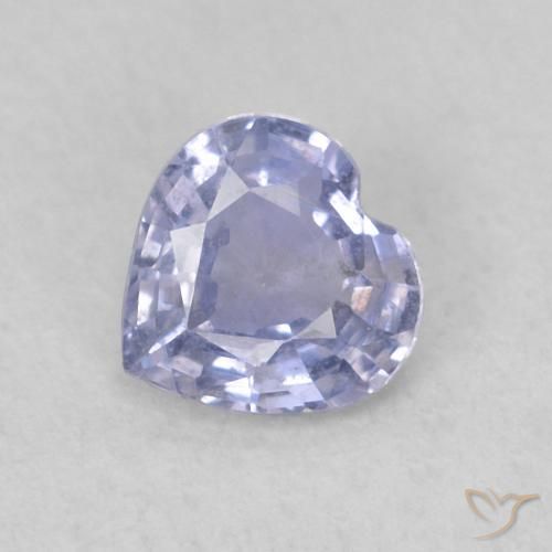 0.38ct 天然 浅蓝色 蓝宝石, 心形, VS