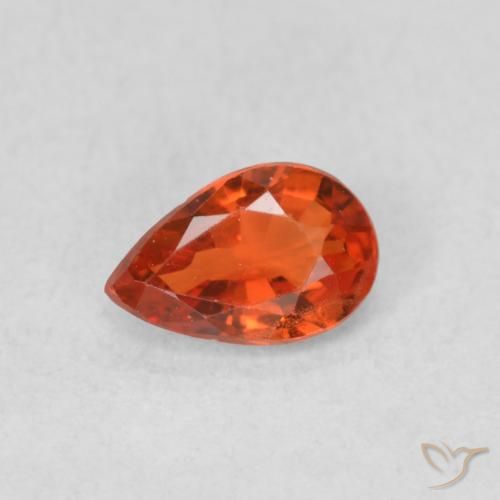 0.48ct 天然 红橙色 蓝宝石, 梨形, VS
