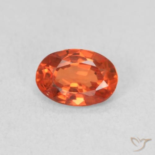 0.51ct 天然 暖橙 蓝宝石, 椭圆形, VVS-VS