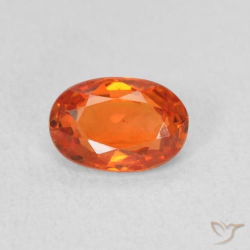 0.64ct 天然 中橙 蓝宝石, 椭圆形, VS