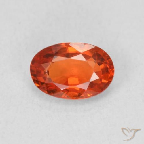 0.70ct 天然 火橙 蓝宝石, 椭圆形, VVS-VS