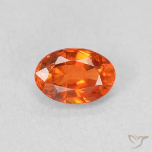 0.63ct 天然 火橙 蓝宝石, 椭圆形, VS