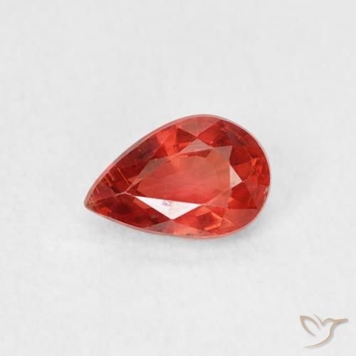 0.55ct 天然 中红 蓝宝石, 梨形, VS