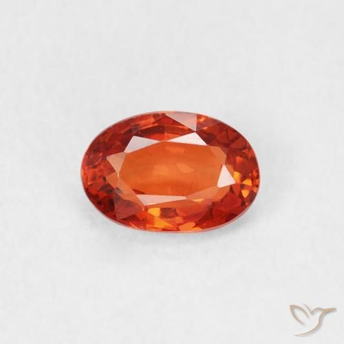 0.59ct 天然 深红色 蓝宝石, 椭圆形, VS